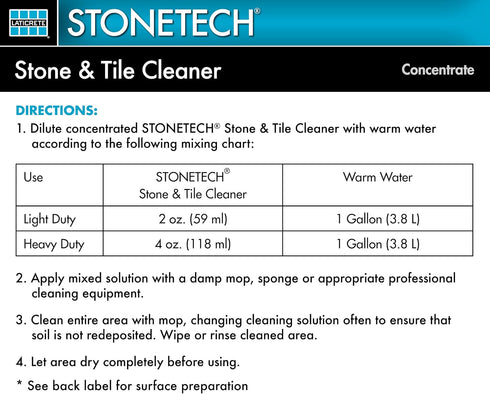 1 Quart/32OZ (946ML) STONETECH Stone & Tile Cleaner, Bottle