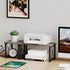 Honiter Wood Desktop Shelf - 2 Tier Adjustable Stackable Office Supplies Desk Organizer, Freestanding Small Bookshelf,