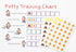 50 Potty Training Sticker Chart Reward- Monkey Design for Toddler Girls and Boys, Toilet Seat Motivational Weekly