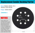 2 Pieces 5 Inch 8 Hole Hook and Loop Orbital Sander Replacement Pad Backing Pad (Black)