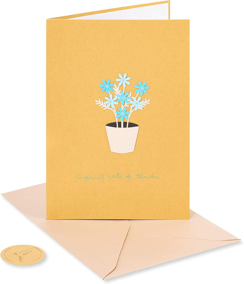 Pot of Daisies Blank Thank You Card