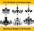 3.2 Heavy Duty Canopy Kit and feet Pendant Light Fixture Chain for Chandelier or Swag Light Fixtures,Vintage Black
