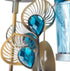 Elegant Peacock Plume Wall Sconce - Stunning Iron and Glass Design
