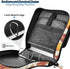 Fisyme 3 Fried Bacon Eggs Zipper Binder Ring with Zipper and Shoulder Strap Large Capacity Multi-Pocket Binder