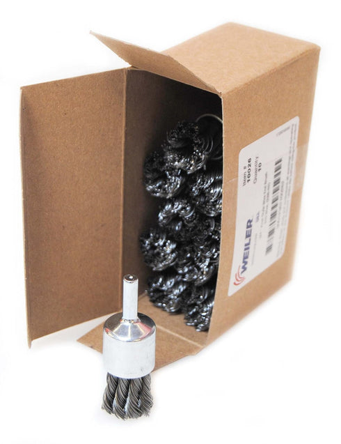 Weiler 10026 3/4" Knot Wire End Brush, .020" Steel Fill, Made in the USA