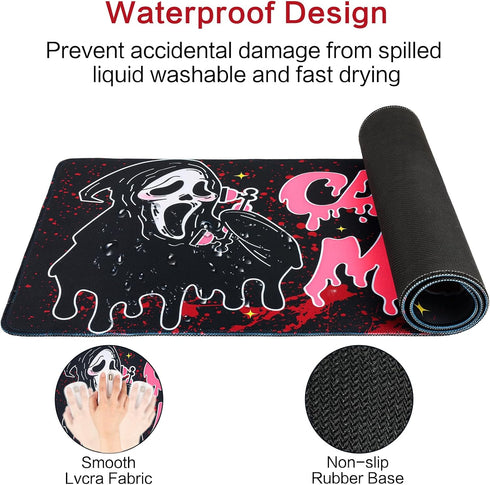 BOHJPIS 31.5 11.8in Large Gaming Mouse Pad x Desk Mat for Office Mousepad Anti-Skid Rubber Base Soft Comfortable