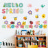 Hello Spring Bulletin Board Flower Cutouts, Floral Decoration for Kindergarten School Spring Party Supplies