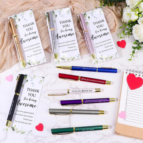 BCVWEG 50 Set Thank You Staff Gifts Employee Appreciation Gift Bulk for Coworkers Motivational Pens with Thank You