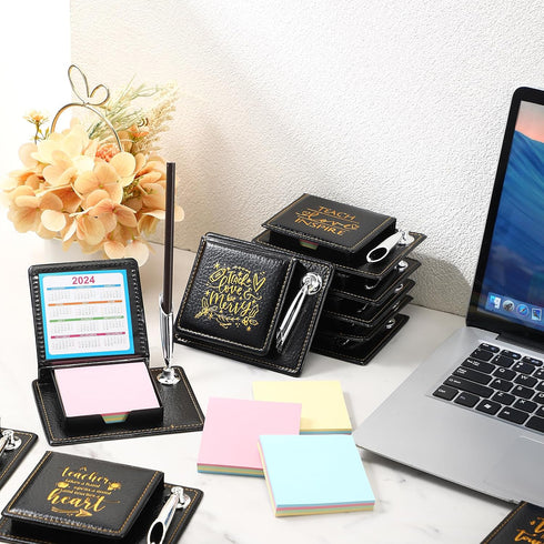 ReliThick 12 Pcs Teacher Appreciation Gifts Sticky Notes Holder Set, Thank You Gifts for Teacher Team Staff