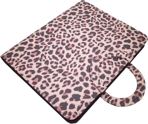 ECEIRO Leather Portfolio Ring Binder, Zippered Padfolio Organizer with Hidden Handle, Cute Office Supplies for Women