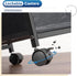 DEVAISE 2 Drawer Mobile File Cabinet, Rolling Printer Stand, Charcoal Black Wood Grain Print