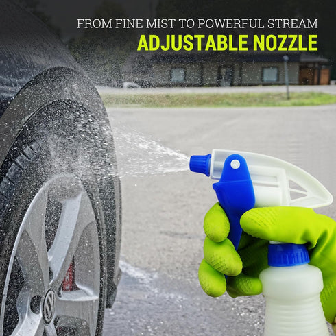 3X High Output Heavy Duty Spray Bottles, 3 Pack, 32 oz Professional Industrial Spray Bottles for Commercial, Household