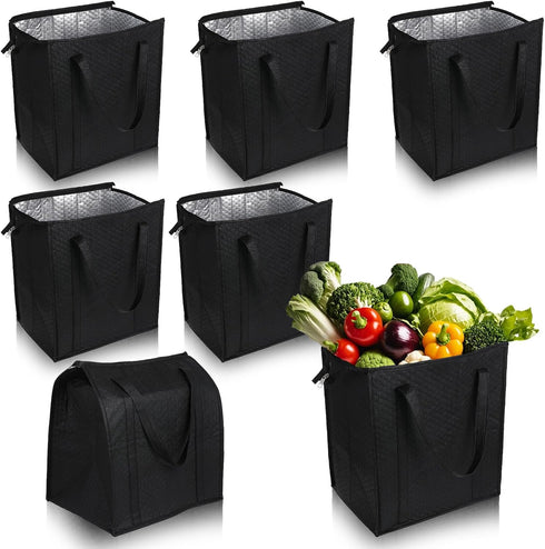 JOUTYFOR 6 Pcs Insulated Shopping Bags For Groceries Large Reusable Cooler Bags Thermal