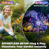 2 Pack 150LED 8 suddus Solar Garden Lights Outdoor Waterproof, Upgrade Solar Firework Lights, Modes Starburst Fairy