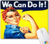Inspirational Mouse Pad, Small Non-Slip Rubber Mousepad for Wireless Mouse with Personalized Custom Design We Can Do It