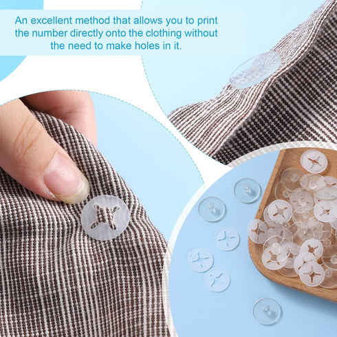 Tweruna 24 PCS Clear Bib Snaps for Runners, Race Number Buckle Fixing System, Triathlon Race Bib Holder, Reusable
