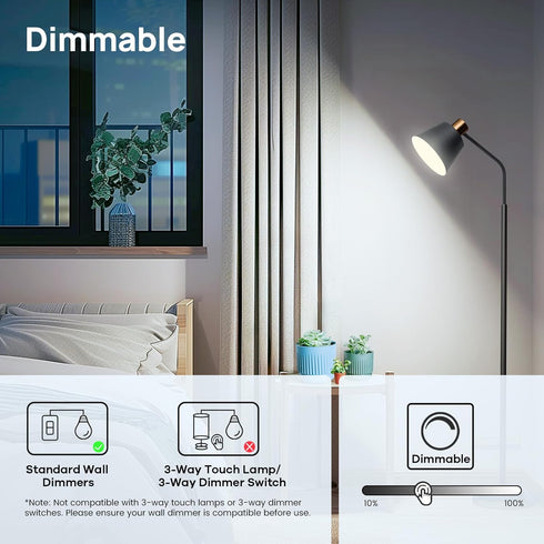 A19 Bulbs Dimmable,60W Equivalent,5000K White,9W 800 Lumens,E26 Office,5 Packs Consciot LED Light Daylight Standard