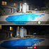 60W IP65 6000LM 6500K Olafus Flood Lights Dusk to Dawn Outdoor Lighting, Waterproof LED Security Light with Photocell