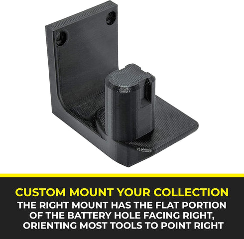 Spartan Mounts Tool Mount for Ryobi Power Tools, Right Mount Wall Display Hook for Easy Access Storage