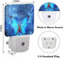 FSHVQKD Gift,0.5w Stars Shining and Blue Butterflies Night Light,Plug-in Night Lights with Dusk-to-Dawn Sensor