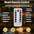 2 Pack 32 8 64 Feet Patio Umbrella Lights, Lighting Modes LED String Lights with Pcs Shatterproof Globe, Remote Control
