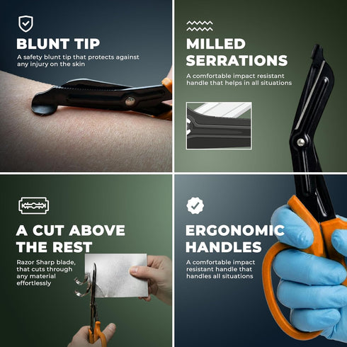 The Mercenary Company ArmorMason - EMT Trauma Shears For Nurses - Medical Bandage Scissors With Stainless Steel Blades