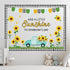 ZOIIWA Sunflower Bulletin Board Decorations, Summer Truck Back to School Set with Black Plaid Borders Wall Decor