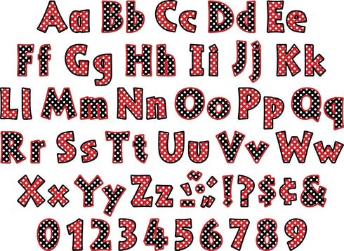 Barker Creek 4" Letter Pop-Outs 2-Pack, Colorful Letters for Bulletin Boards, 510 Upper & Lowercase Letters