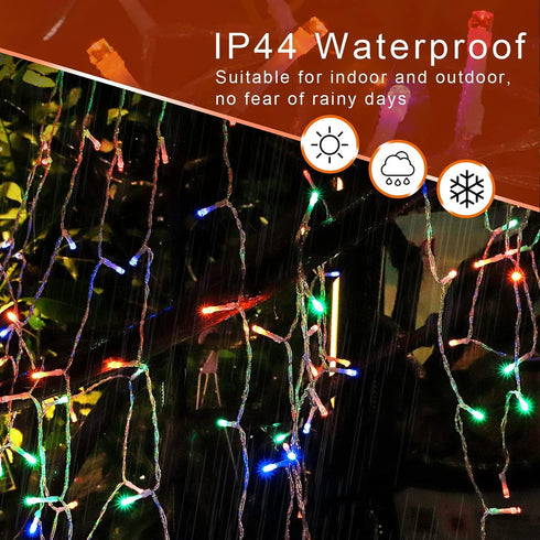 320 8 FUNIAO (New Christmas Decoration Lights, LED Waterproof String Lights with Star Topper, Light Modes for Christmas