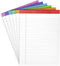 PAPERAGE 6 Pack Lined Legal Pads (Rainbow), 50 Sheets Each, Wide Ruled Note Pads, 8.5 x 11 inches