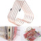 Zerodis Heart-shaped Desk Book Storage Rack, Telescopic Wire Magazine Holder for Home, Office, Rose Gold