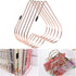 Zerodis Heart-shaped Desk Book Storage Rack, Telescopic Wire Magazine Holder for Home, Office, Rose Gold
