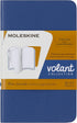 Moleskine Volant Journal, Soft Cover, XS (2.5" x 4"), Plain/Blank, Forget-Me-Not Blue/Amber Yellow, Set of 2