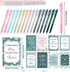 Funrous 32 Pcs Motivational Quote Pens Inspirational Notepads Mini Motivational Journal with Ballpoint Pen Small Notebooks Gift Set for Student Men Women, School Office Home Travel Gift (Floral)