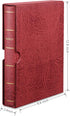 MUDOR 4 Ring Classic Binder, Empty Albums Stockbook for Stamps, Documents, Coins, Bank Notes Classic Binder (Red)