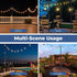 10 (1 Pack) FT String Light Poles Heavy Duty - Outdoor Patio Deck Light Poles for Outside with Anchor Base and Mounting