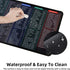 Quick Key Non-Slip Keyboard Mouse Pad, Upgraded Extended Desk Mat with Office Software Shortcuts Pattern