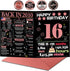 Joycard 16th Sweet Birthday Card with Envelope, 16th Birthday Decorations for Girls, 16th