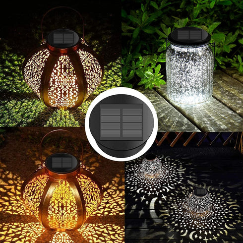 ZNYCYE 2 Pack Upgraded Solar Replacement Top, Double LED Light Modes for Outdoor Lanterns Garden Patio Decor (Warm
