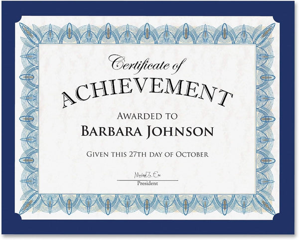 Geographics Recycled Certificate Holder - Navy, 30% Recycled, 10 / Pack