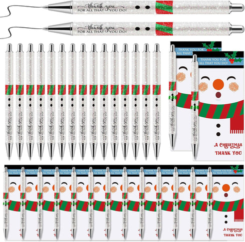 Sayglossy 36 Sets Glitter Christmas Pens Gifts Bulk Christmas Employee Appreciation Gifts Ballpoint