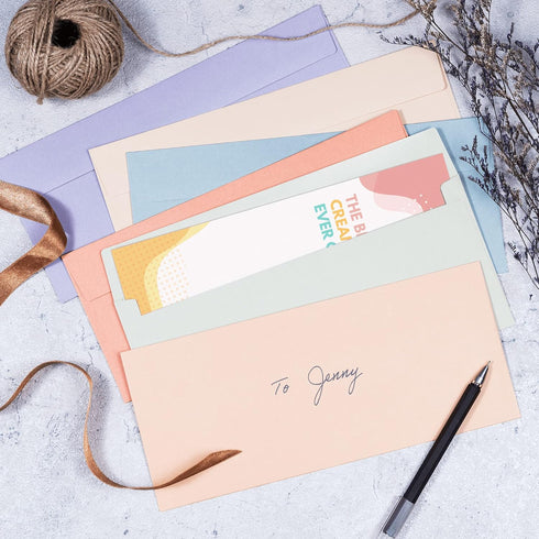 Business Envelopes, 120-Pack #10 Envelopes, 4 1/8 x 9 1/2 Inches, 6 Warm Pastel Colors by MATICAN