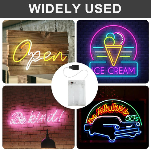 YCQDDA (2 Pack 5V 5V PCS) Portable USB Battery for LED Neon Signs Battery Operated Power Supply Converter for Plug