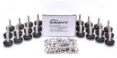 2019 1/4-20x1 T-Nuts(24 Pack) Furniture Levelers feet pad,Table and Chairs levelers Legs | Style Height Adjustable