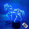 FULLOSUN Night Lights for Kids Horse Illusion 3D Night Light Bedside Lamp