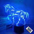 FULLOSUN Night Lights for Kids Horse Illusion 3D Night Light Bedside Lamp