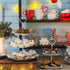 6 Piece Tiered Cake Stand Hardware Kit - 3-Tier Crown Mold Fittings for Wedding & Party Dessert Displays (Silver, M)