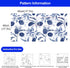 Palm Tree Leaf Navy Blue and White Floral Wallpaper: Peel and Stick Tropical Wallpaper for Bathroom Removable Wall Cover