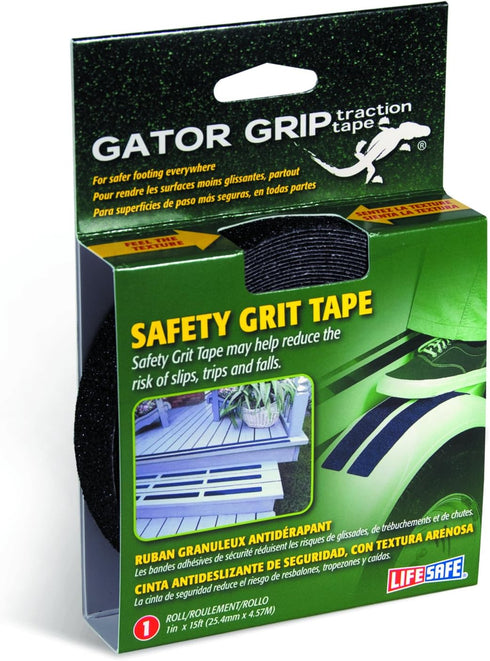Gator Grip RE3950 Black Antislip Grit Tape, 1 Inch x 15 Foot
