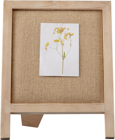 SOFE Small Bulletin Board for Desk, 12"×15" Linen Pin Board with Stand, Tabletop Memo Display Board for Home Office